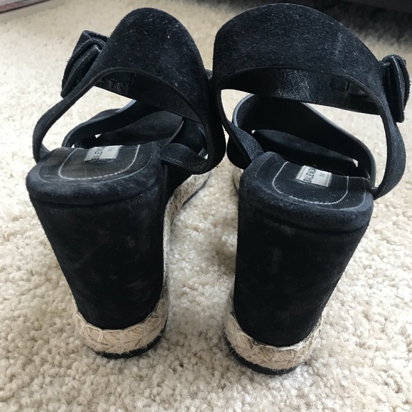 Balenciaga Black suede espadrilles wedges 37 - Picture 7 of 8